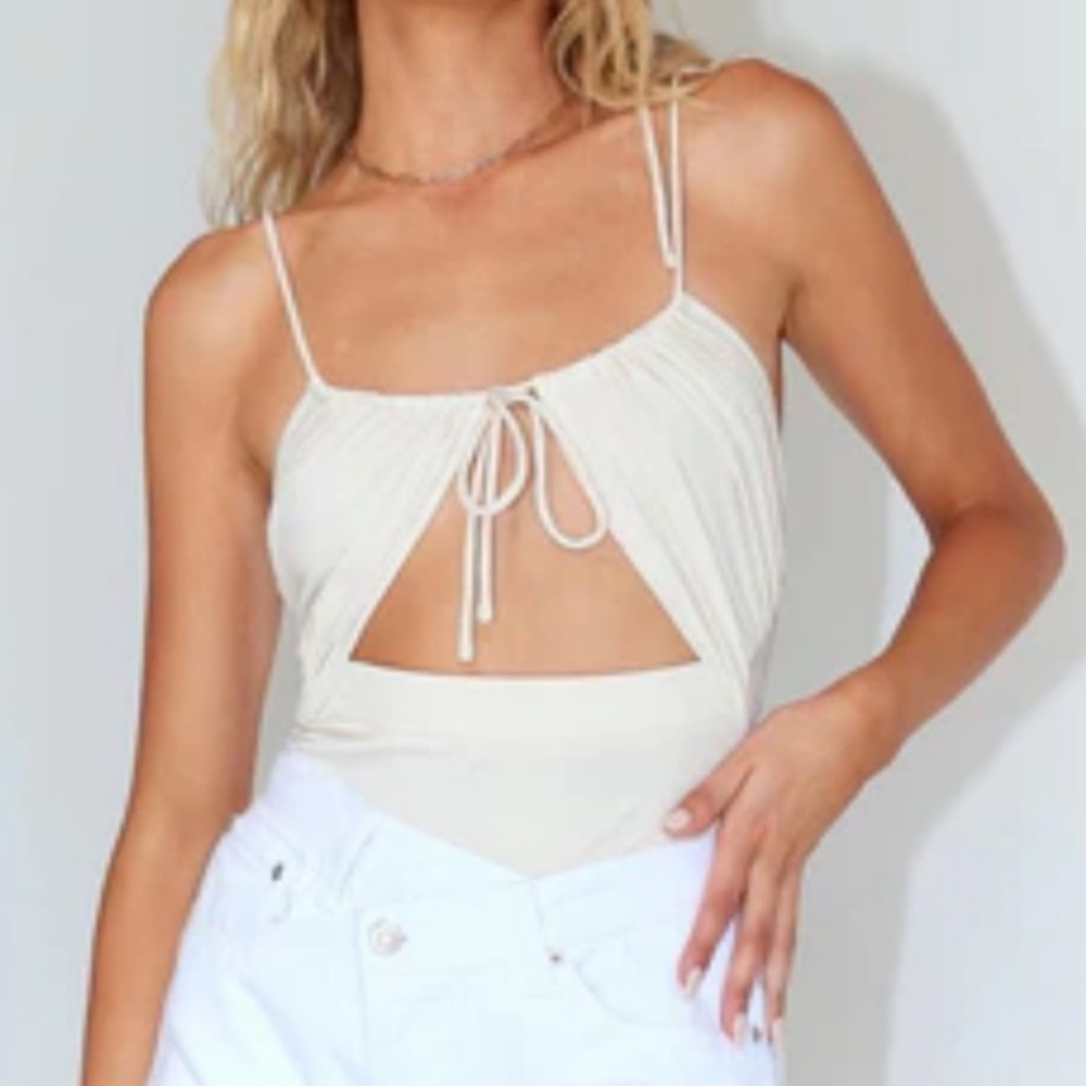 Princess Polly calix bodysuit beige